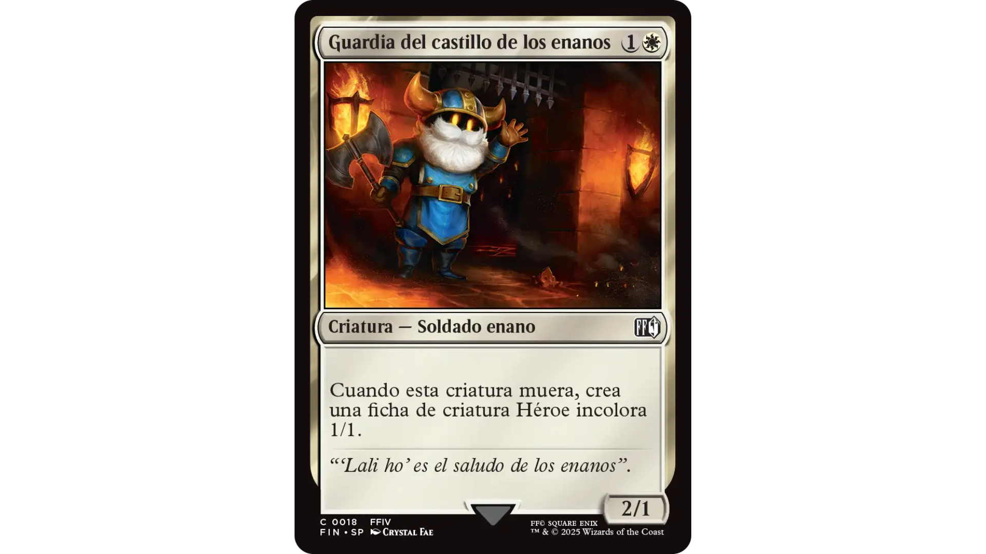 Carta Guardia del castillo de los enanos de Magic: The Gathering – Final Fantasy IV.