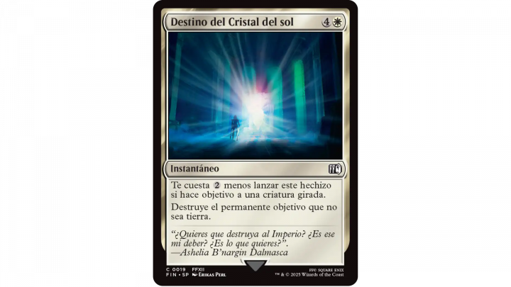 Carta Destino del Cristal del sol de Magic: The Gathering – Final Fantasy XII.