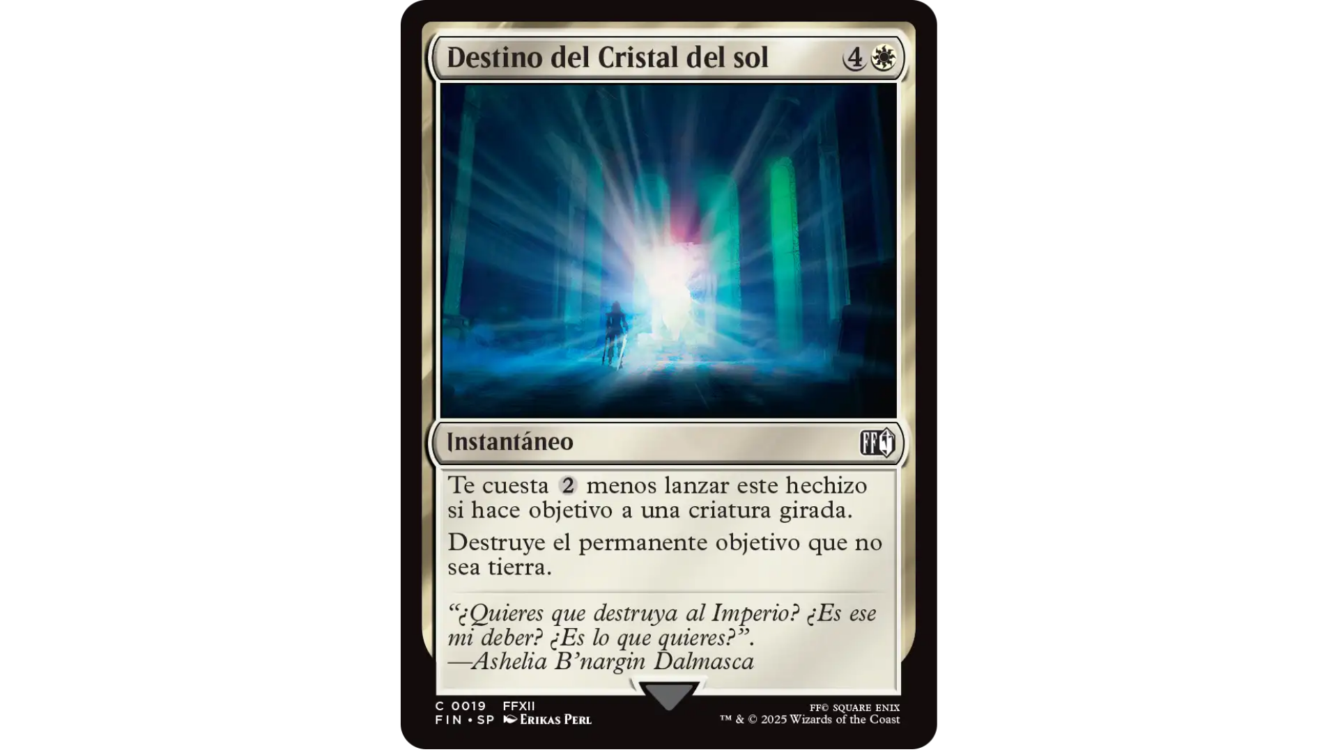 Carta Destino del Cristal del sol de Magic: The Gathering – Final Fantasy XII.